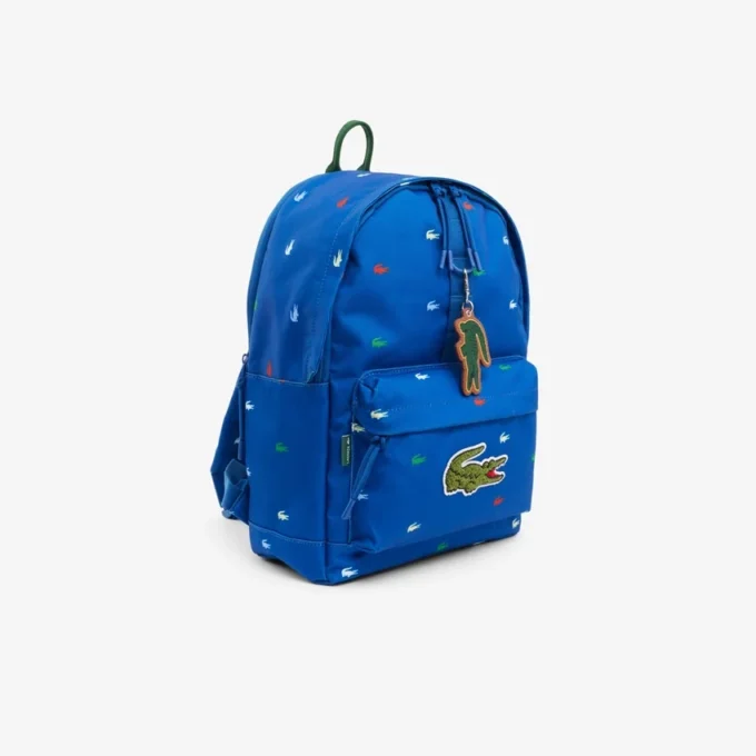 Mochila unissexo com estampado de crocodilo