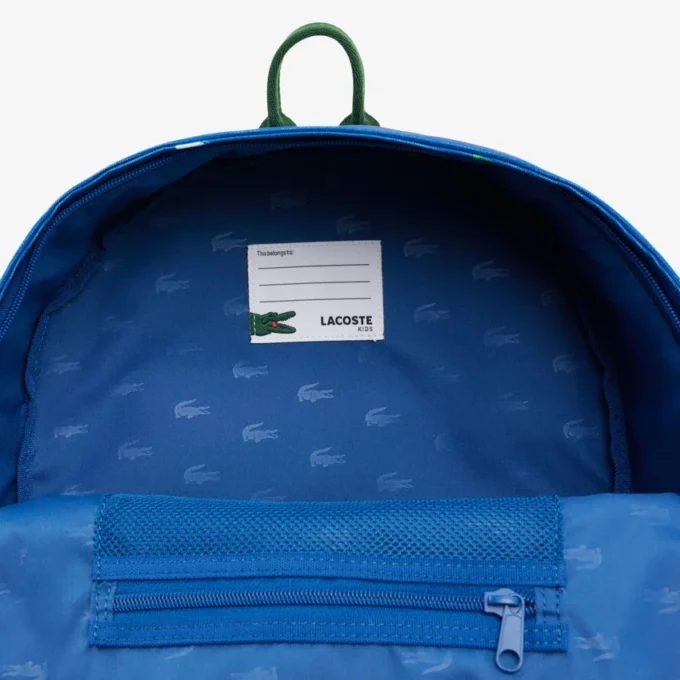 Mochila unissexo com estampado de crocodilo