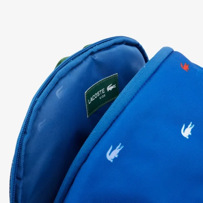Mochila unissexo com estampado de crocodilo