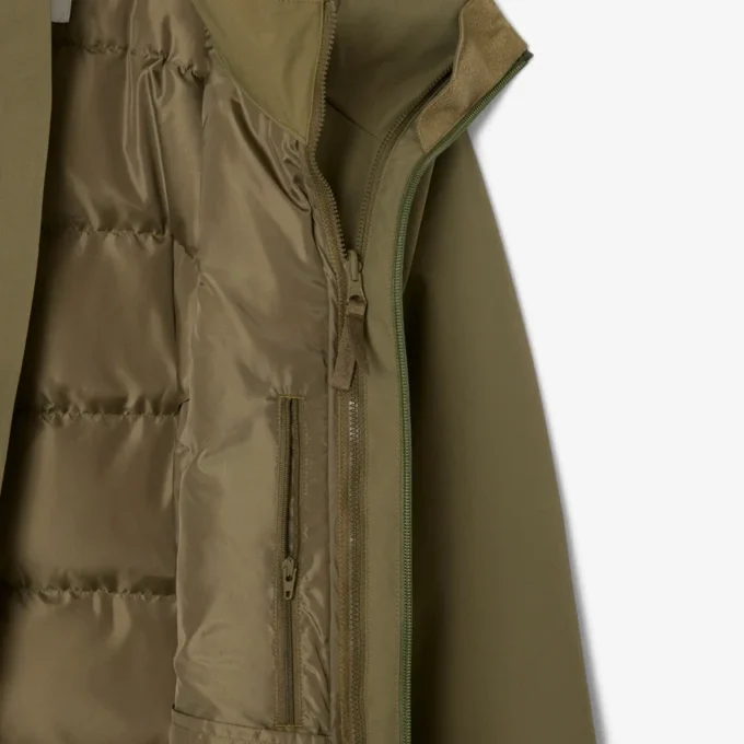 Parka acolchoada repelente à água 3 em 1 para homem