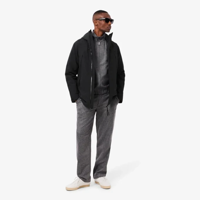 Parka acolchoada repelente à água 3 em 1 para homem