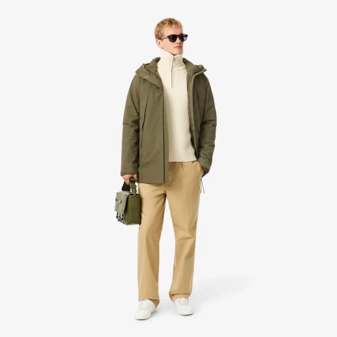 Parka acolchoada repelente à água 3 em 1 para homem