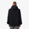 Parka com capuz repelente de água de comprimento médio para homem