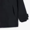 Parka com capuz repelente de água de comprimento médio para homem