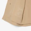 Parka com capuz repelente de água de comprimento médio para homem