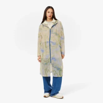 Parka longa oversized repelente de água para mulher