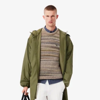 Parka longa repelente de água para homem