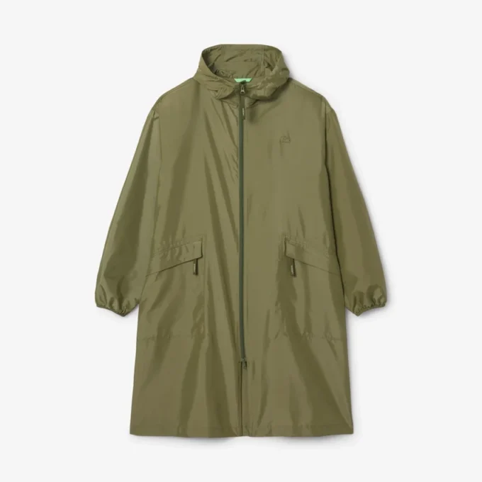 Parka longa repelente de água para homem
