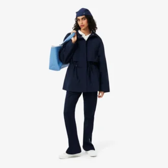 Parka oversized de comprimento médio e repelente à água