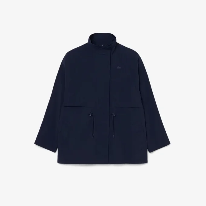 Parka oversized de comprimento médio e repelente à água