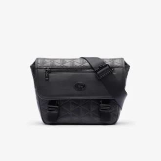 Pequena bolsa tipo mensageiro com monograma