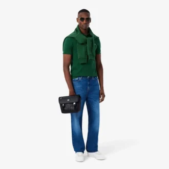 Pequena bolsa tipo mensageiro com monograma
