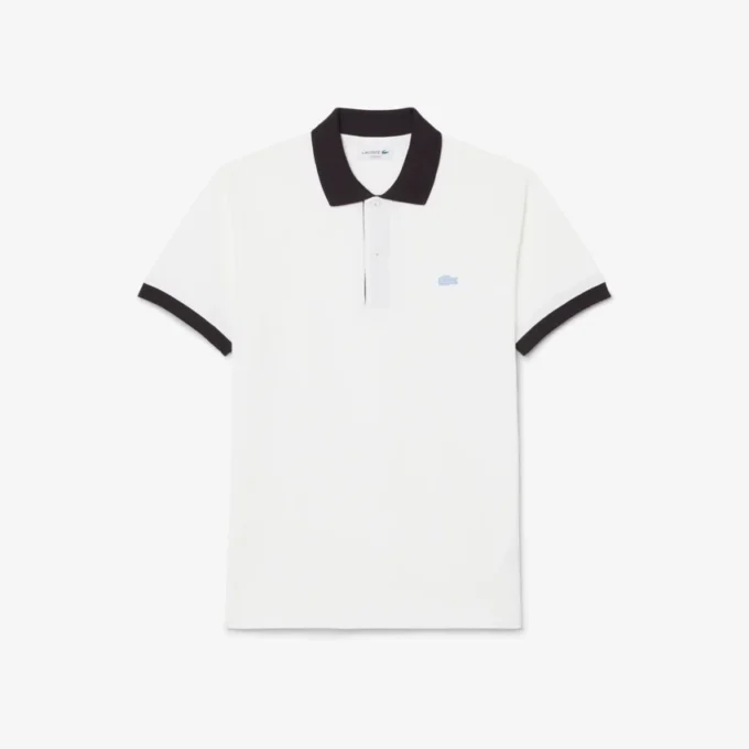 Polo Classic Fit com Canelado Contrastante
