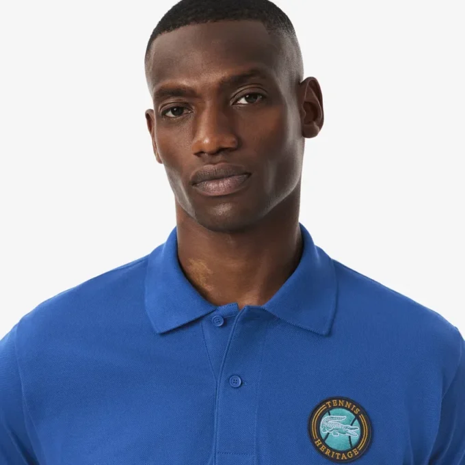 Polo Classic Fit Petit Piqua Badge para homem