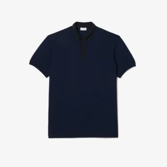 Polo com gola em piqué às riscas – Tamanhos grandes – Altura