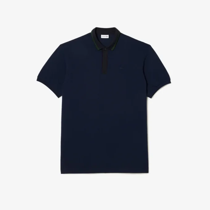 Polo com gola em piqué às riscas – Tamanhos grandes – Altura