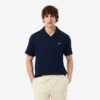 Polo de algodão e linho com corte clássico