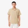 Polo de algodão e linho com corte clássico
