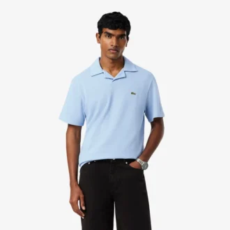 Polo de algodão e linho com corte clássico