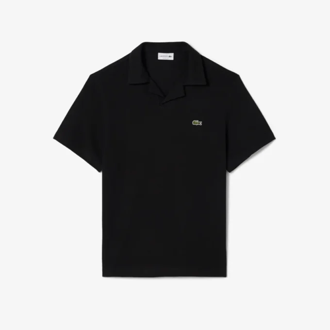 Polo de algodão e linho com corte clássico