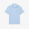 Polo de algodão e linho com corte clássico