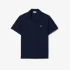 Polo de algodão e linho com corte clássico