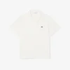 Polo de algodão e linho com corte clássico