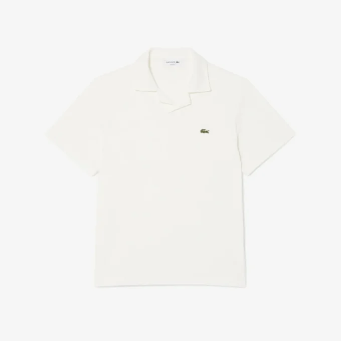 Polo de algodão e linho com corte clássico