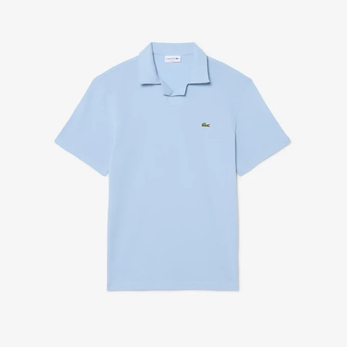 Polo de algodão e linho com corte clássico