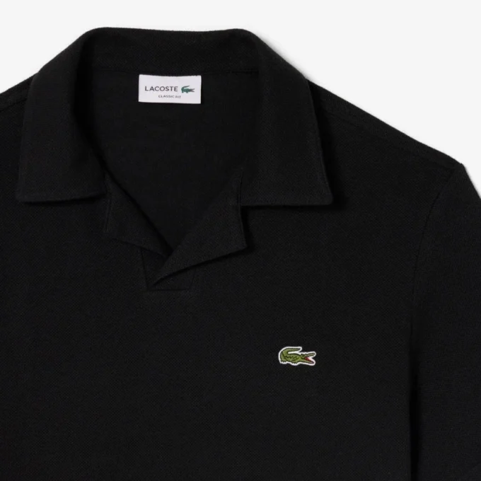 Polo de algodão e linho com corte clássico