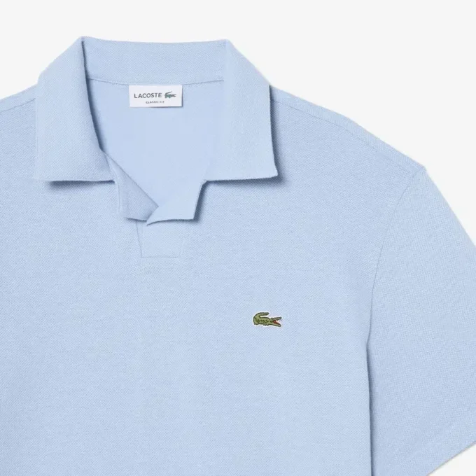 Polo de algodão e linho com corte clássico