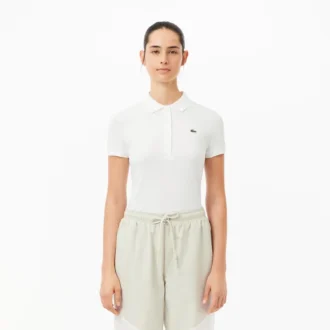 Polo de algodão elástico L.12.D Slim Fit para mulher