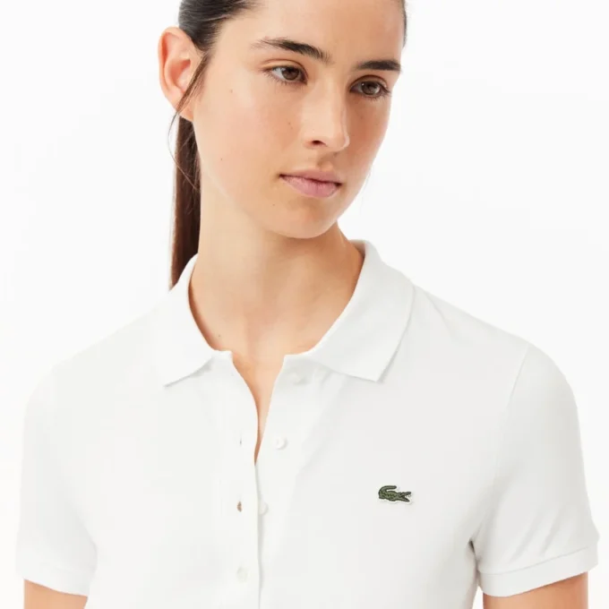 Polo de algodão elástico L.12.D Slim Fit para mulher