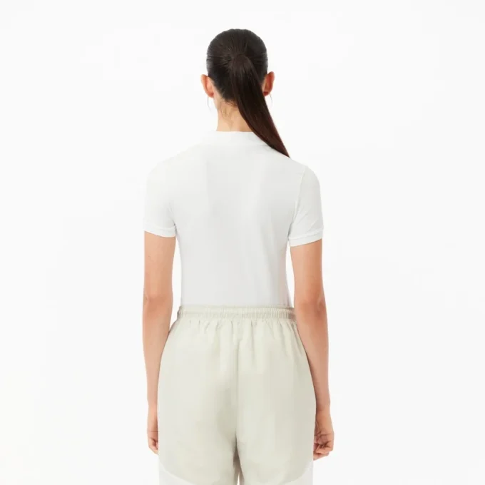 Polo de algodão elástico L.12.D Slim Fit para mulher