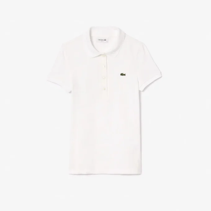 Polo de algodão elástico L.12.D Slim Fit para mulher