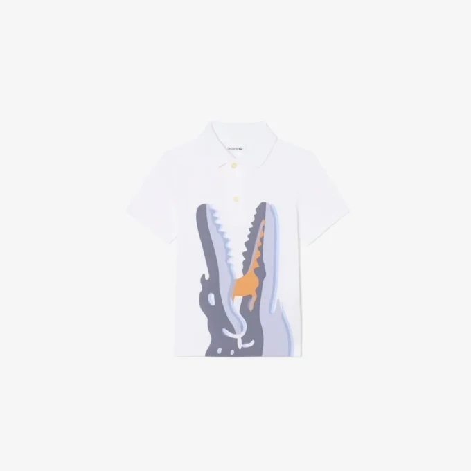 Polo de algodão estampado
