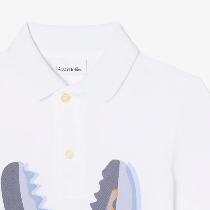 Polo de algodão estampado