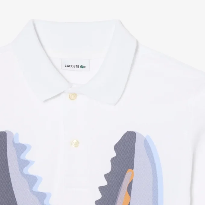 Polo de algodão estampado