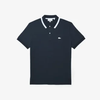Polo de algodão macio de corte regular para homem