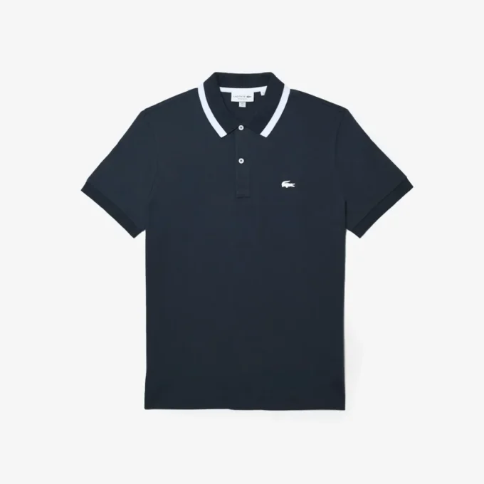 Polo de algodão macio de corte regular para homem