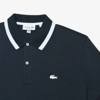 Polo de algodão macio de corte regular para homem