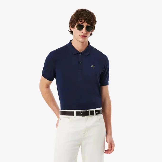Polo de algodão Pima de corte regular para homem
