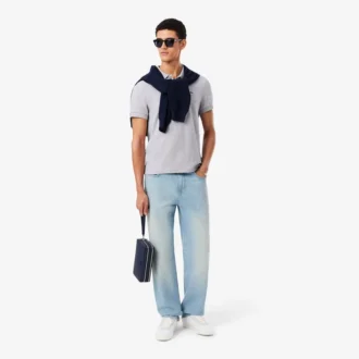 Polo de algodão Pima de corte regular para homem