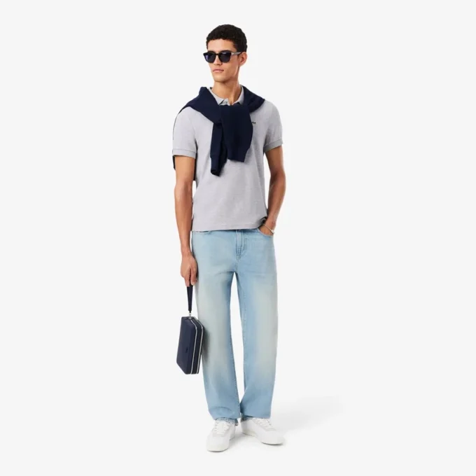Polo de algodão Pima de corte regular para homem