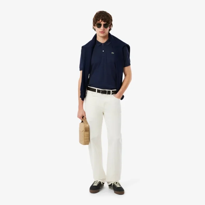 Polo de algodão Pima de corte regular para homem