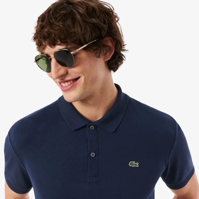 Polo de algodão Pima de corte regular para homem
