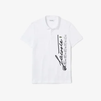 Polo de Algodão Piqué Signature de Corte Regular para Homem