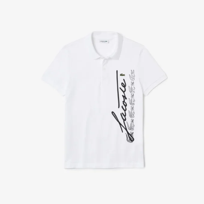 Polo de Algodão Piqué Signature de Corte Regular para Homem