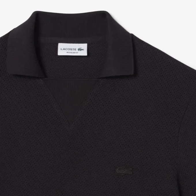 Polo de Algodão Rendado de Corte Regular