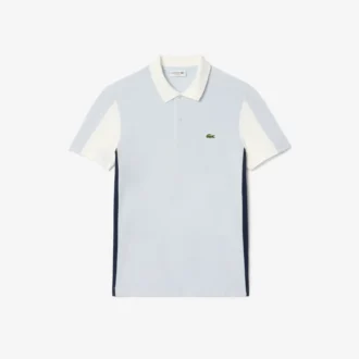 Polo de corte regular para homem com blocos de cor